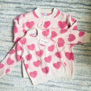 Mommy & Me Matching Heart Sweaters (NWT)